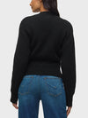 Hudson Jeans Lizbeth Front Zip Sweater in Black