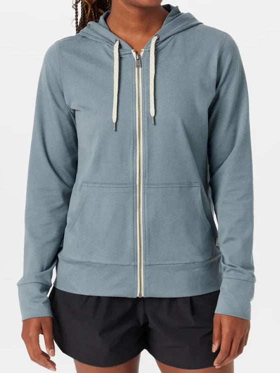 Vuori Halo Performance Hoodie Smoke Blue Heather