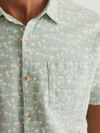 SS Classic Fit Stretch Selvage Short Sleeve Palm Print Marine Layer for Men