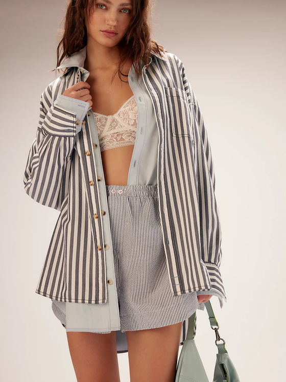Striped Freddie Shirt We The Free by Free People for Women Button Ups