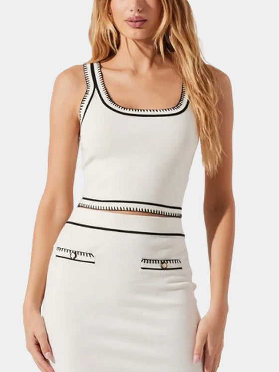 ASTR the Label Sessy Sweater Tank in White