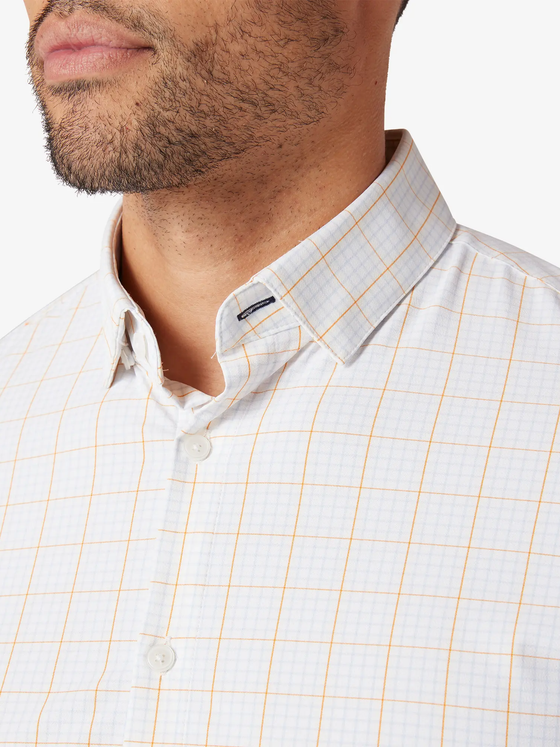 Mizzen+Main Leeward No Tuck Dress Shirt in Sky Modern Tattersol 