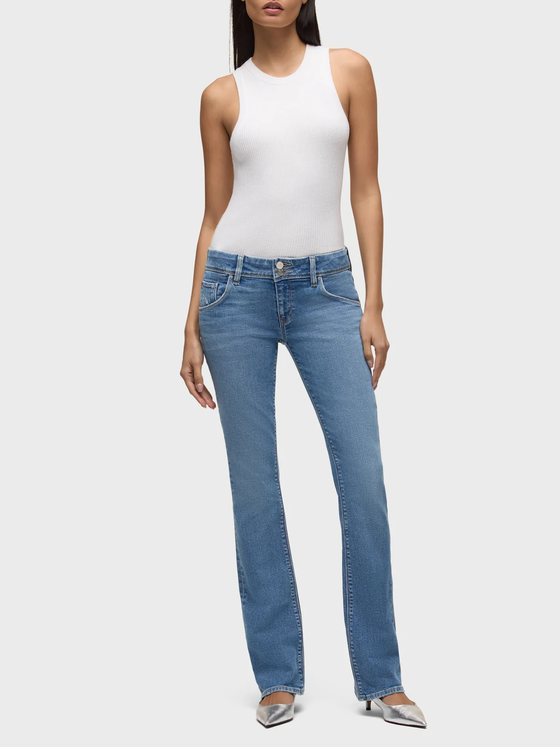 Hudson Jeans Beth Mid-Rise Baby Bootcut Jean in Luminaire