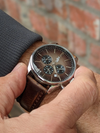 Brown Retro Chronograph Watch