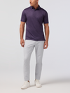 Halyard Short Sleeve Polo in Passion Purple Dot Stripe