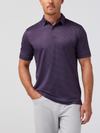 Halyard Short Sleeve Polo in Passion Purple Dot Stripe