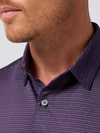 Halyard Short Sleeve Polo in Passion Purple Dot Stripe