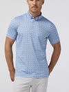 Mizzen + Main's Versa Polo in Cloud Blue Scenic Drive