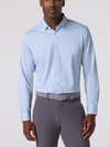 Mizzen + Main's Halyard Dress Shirt in Cloud Blue Peter Gingham