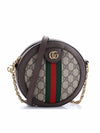 Gucci Ophidia Round Shoulder Bag GG Coated Canvas Mini