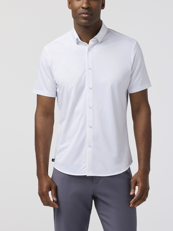 Halyard Short Sleeve in White Petal Hatch