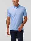 Mizzen + Main's Halyard Polo in Skyline Blue Tight Diamond 