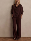 Varley's Hawley Half Zip Sweat in Coffee Bean