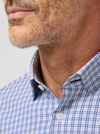Mizzen + Main's Leeward Dress Shirt in Cobalt Denis Plaid