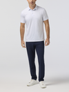 Mizzen + Main's Versa Polo in White Dimple Geo