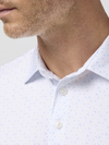 Mizzen + Main's Versa Polo in White Dimple Geo