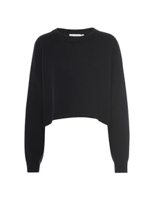  Good American Cozy Knit Crew Neck in Black