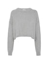 Good American Cozy Knit Crew Neck in Melange Grey
