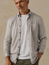 Faherty Brand Coastline Knit Shirt in Sand Isle Check