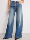 Good American Soft Tech Good Waist Palazzo Jeans in Indigo986