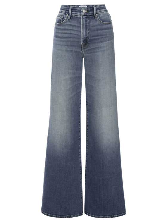 Good American Soft Tech Good Waist Palazzo Jeans in Indigo986