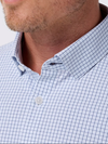 Mizzen + Main's Leeward Dress Shirt in Midnight Navy Filbert Plaid