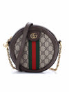 Gucci Ophidia Round Shoulder Bag GG Coated Canvas Mini