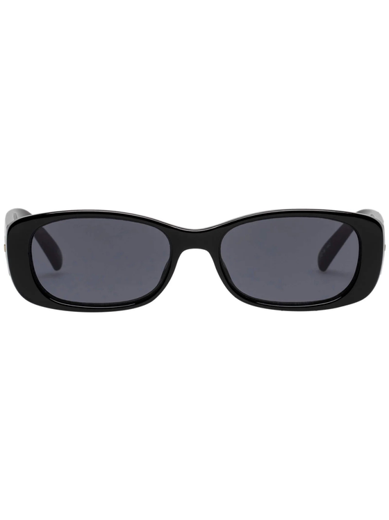 Unreal! Shiny Black Uni-Sex Rectangle Frame Le Specs Toffee Tort