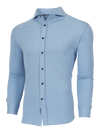 Greyson Woodward Pique Shirt in Wolf Blue