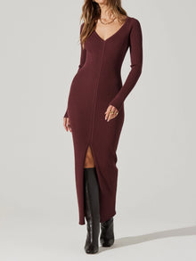  ASTR the Label Glenda Sweater Dress in Mulberry