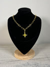 Louis Vuitton Pink/Yellow Charm 18" Gold Paperclip Chain