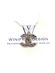  Chanel Sterling Silver Chain Necklace by Winifred Design