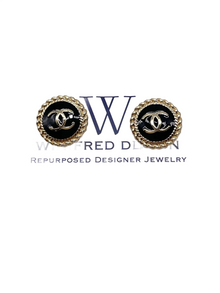  Black & Gold Chanel 16mm Studs from Winifred Design