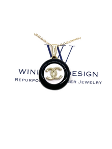  Black & White Chanel 14K Gold Filled Dainty Chain Necklace from Winifred Design