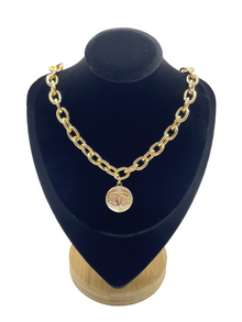  Chanel Chunky Chain Necklace in Gold from Winifred Design