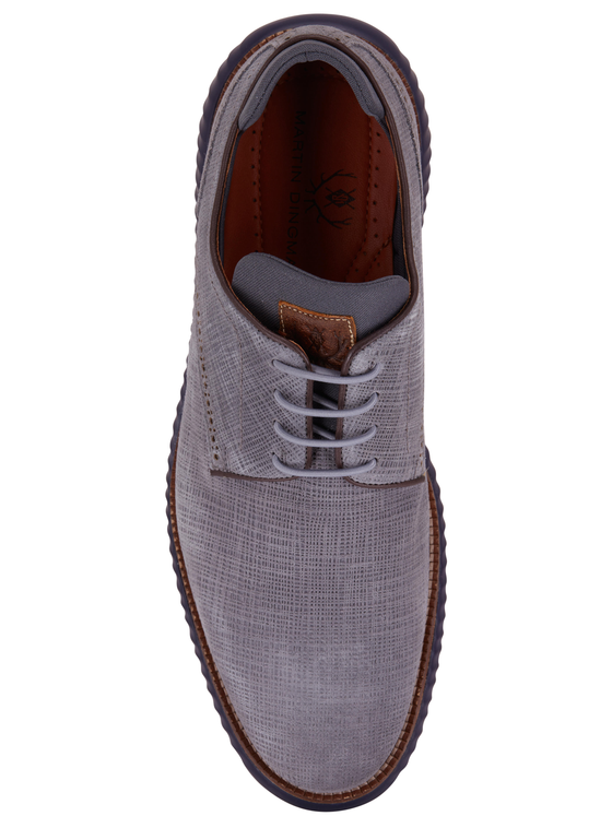 Martin Dingman | Countryaire Plaintoe Suede Lace Up Shoe in Grey