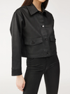 DL 1961 Tilda Shirt Jacket Black Coated