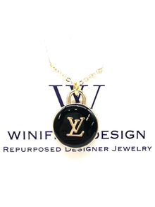  Winifred Design Louis Vuitton 14K Gold 18" Pendant in Black