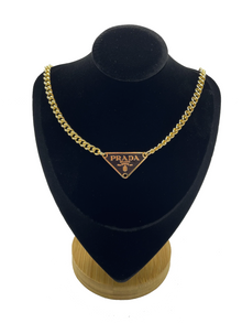  Winifred Design Black Prada Gold Plated Necklace